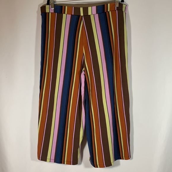 ASOS Multi-Coloured Striped Cropped Pants - Picture 5 of 8